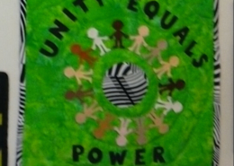 Robinette Pinchback, Unity Equals Power, 2017, 15" x 15"